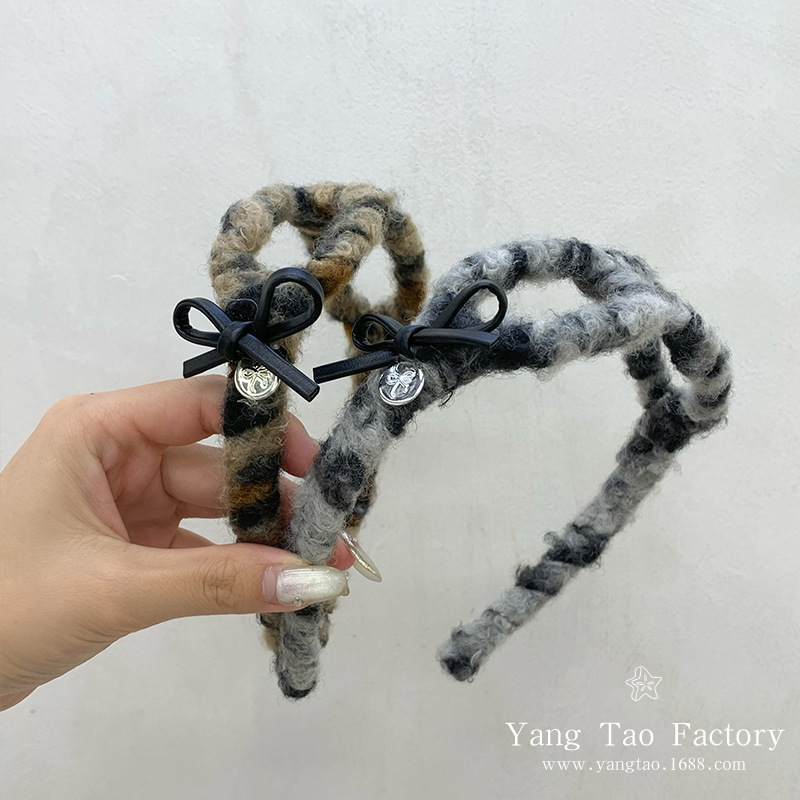 Corea del Sur Dongdaemun nuevo patrón de leopardo envuelto gafas de cabello en el diseño de estilo estilo de cabello de cabello joyas de cabello