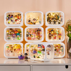 泡マット展示箱ブラインド展示棚人形デスクトップ収納箱透明人形手作り展示棚