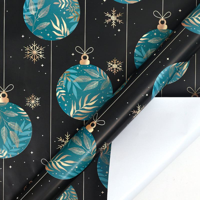 Papel de regalo navideño clásico y popular de gran tamaño con diseño de dibujos animados y temática navideña para envolver regalos.