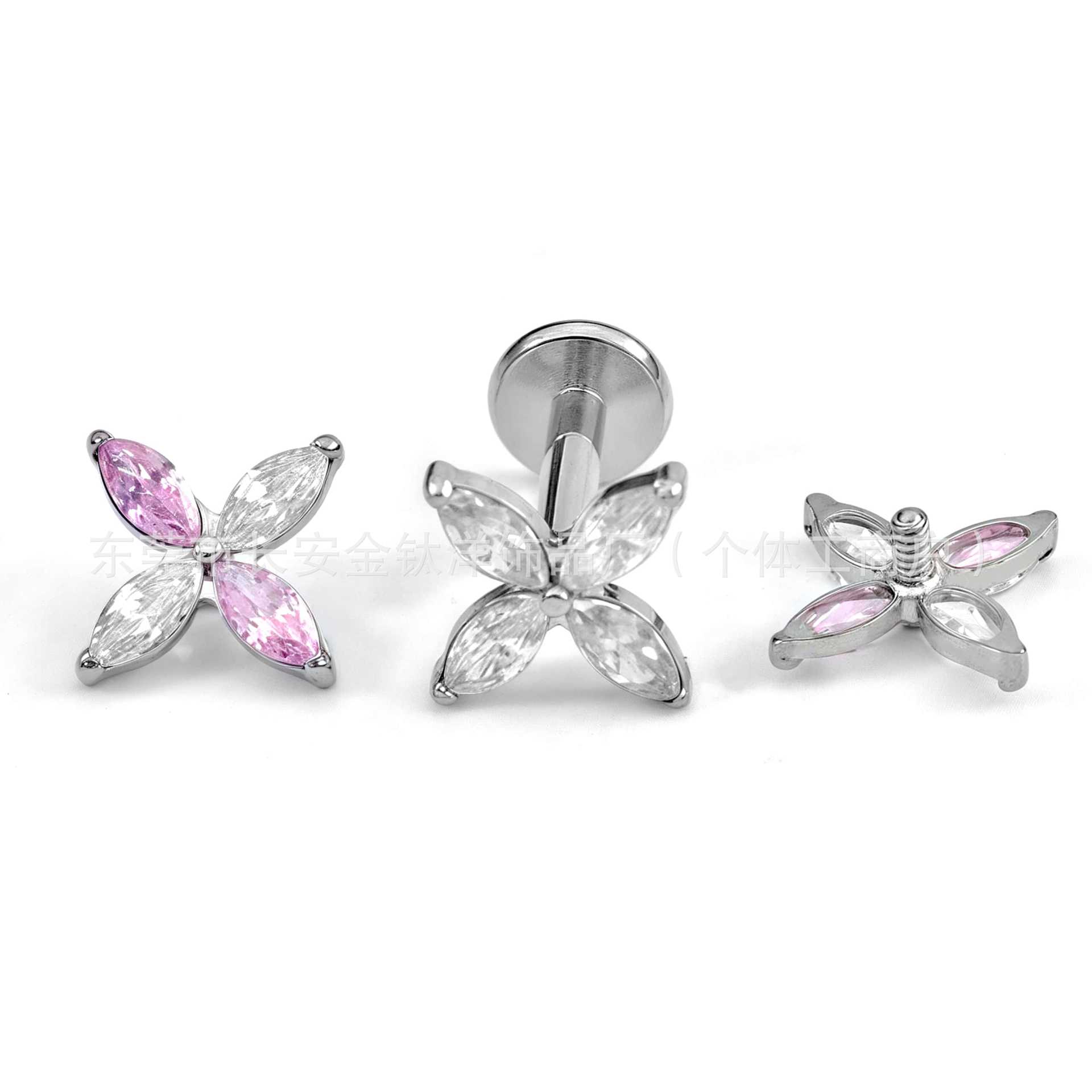 Pointed titanium steel lip stud product view
