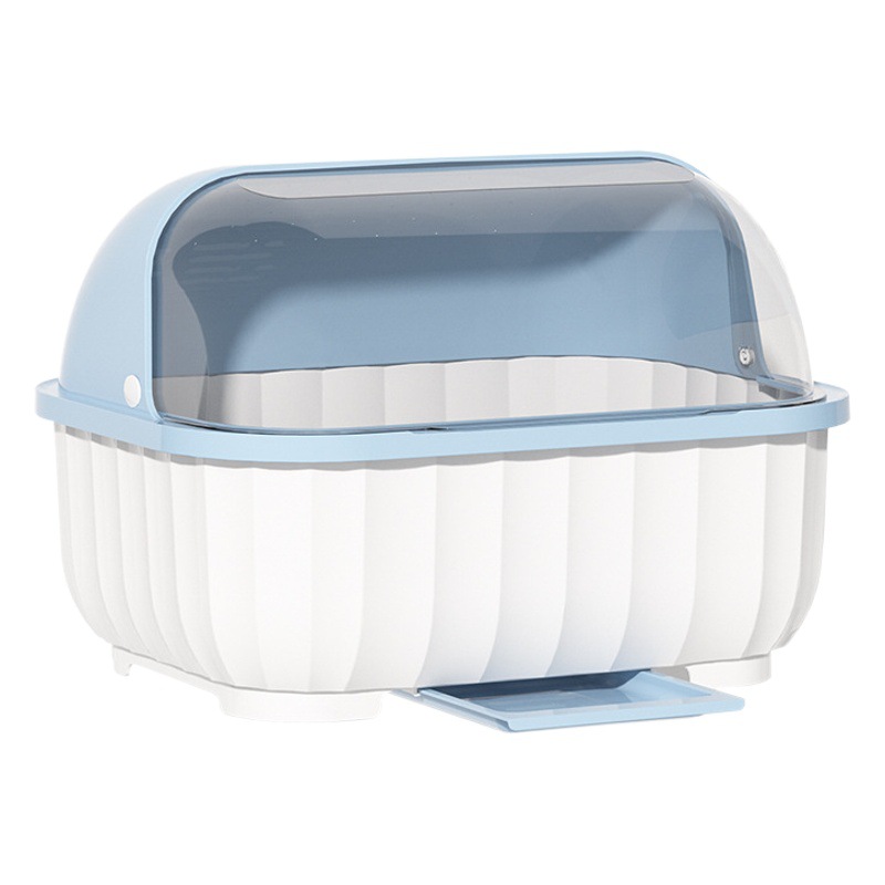 Plato de cocina plato de almacenamiento en rack plato de drenaje en rack caja de almacenamiento de vajilla tazón caja de vajilla con tapa armario