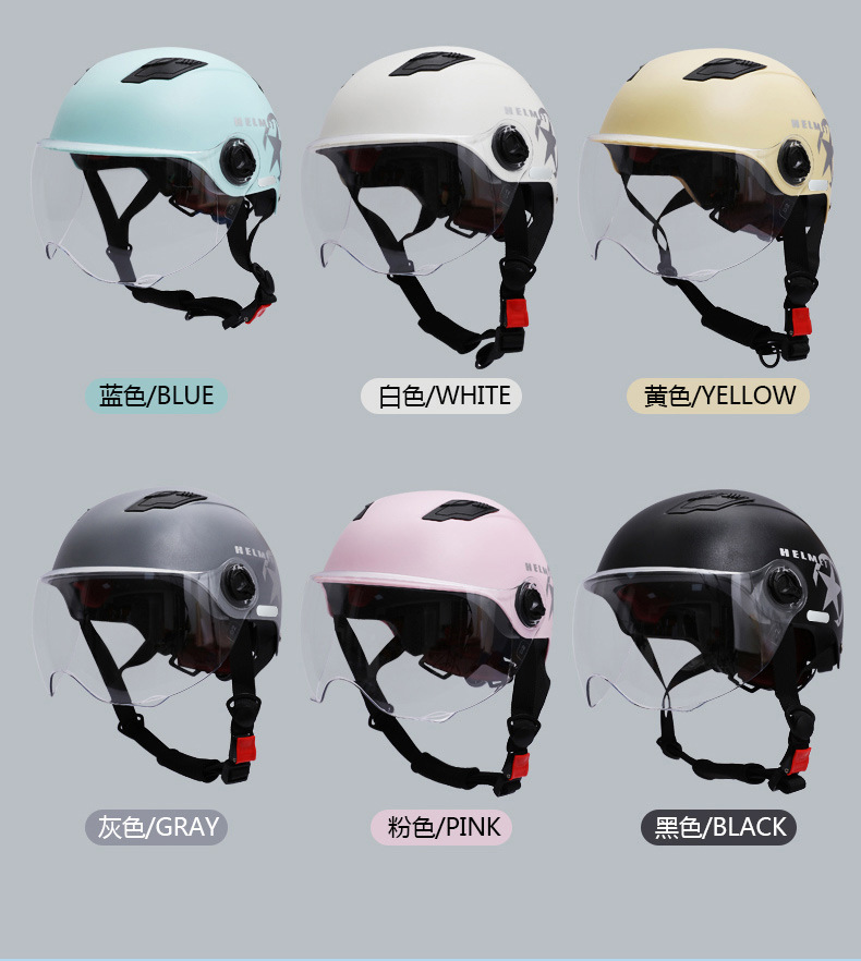 3C Certified Electric Vehicle Helmet, Motorcycle Safety Helmet, Cycling Half Helmet, Protective Commuter Helmet, Anti-Uv