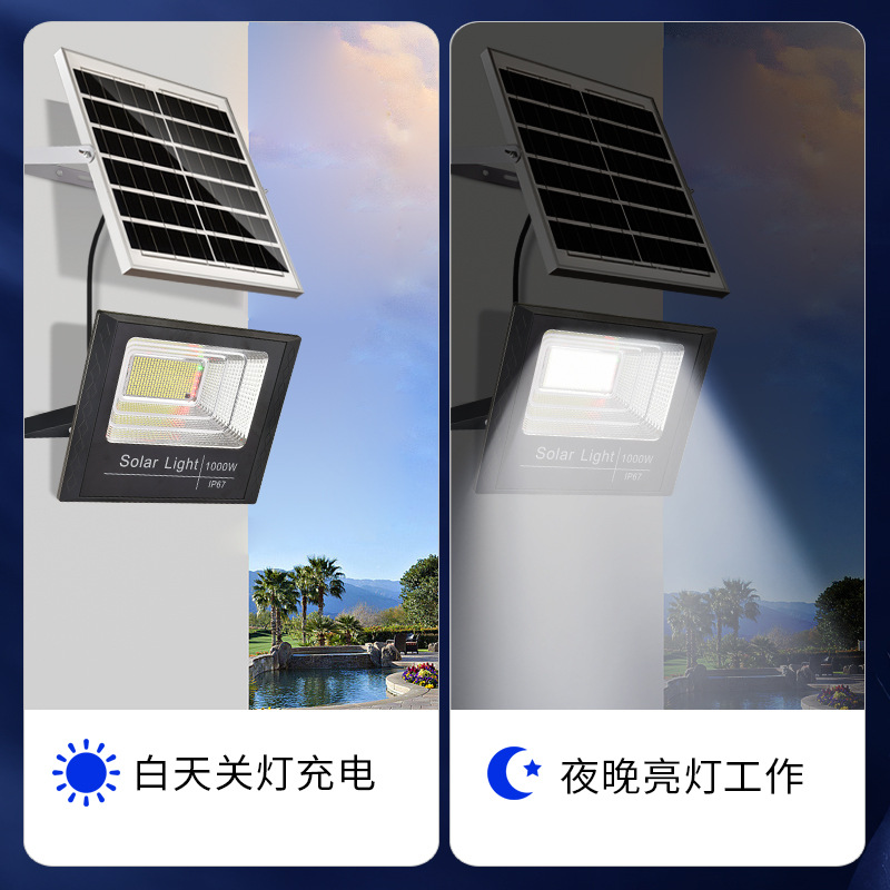 Hogar solar jardín lámpara al aire libre Luz de inundación nuevo hogar rural carretera iluminación LED impermeable Ventas Directas la fábrica