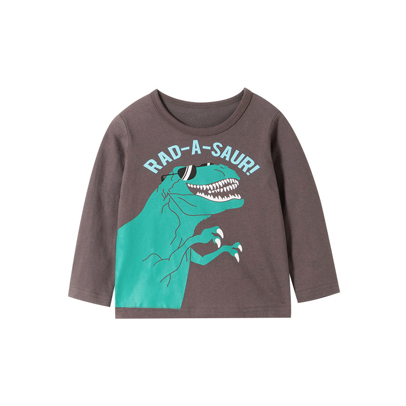 Malwee niño camiseta de manga larga vestido de otoño nuevo estilo europeo y americano ropa infantil impresa hermosa camiseta de cuello redondo ropa superior para niños