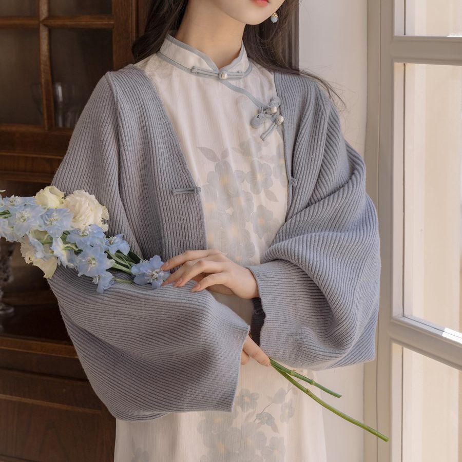 Autumn New Design Sweater Jacket Short Top Retro Gentle Style New Chinoiserie National Style Knitted Cardigan for Women