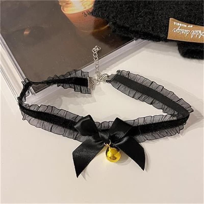 Cat Ear Bell Hairband with Bow for Cosplay and Maid Costumes — detail image 1
