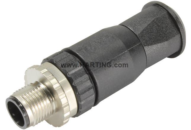 Harting浩亭 21033191401 M12-Screw-4P-ACOD-M-STR 电流:7.5A