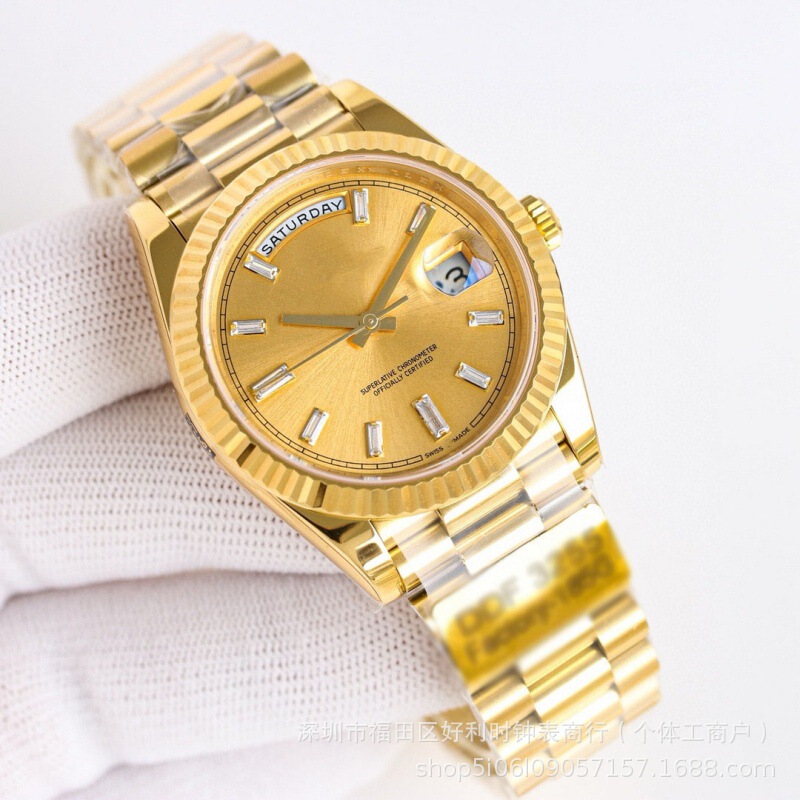 Aliexpress Laojia Dual Calendar Log Series Fully Automatic Mechanical Watch Wholesale Direct Sales Rock Candy Log