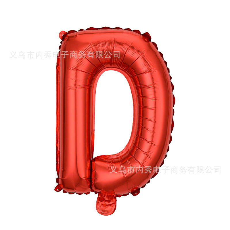 Globo de letra de película de aluminio de 16 pulgadas, versión americana en mayúsculas, cuerpo delgado, pinyin en inglés, decoración de caracteres, globo de papel de aluminio AZ al por mayor