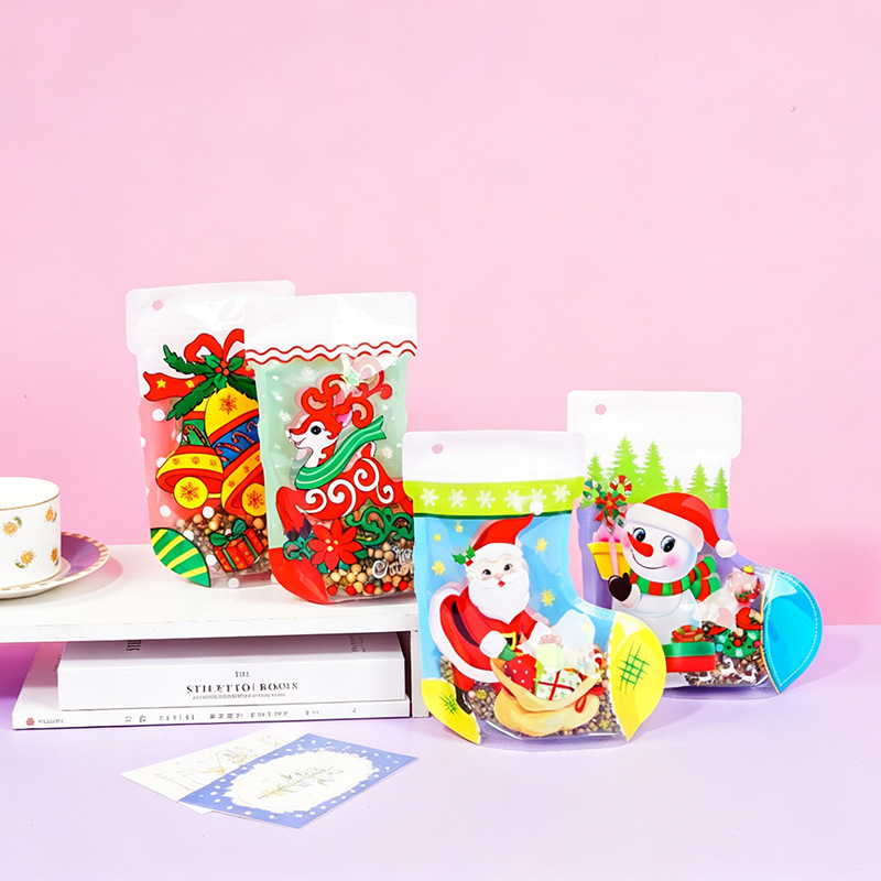 2026 nuevas bolsas de regalo de calcetines de Navidad embalaje de dulces autosuficientes bolsas de regalos de vacaciones creativas bolsas de aperitivos