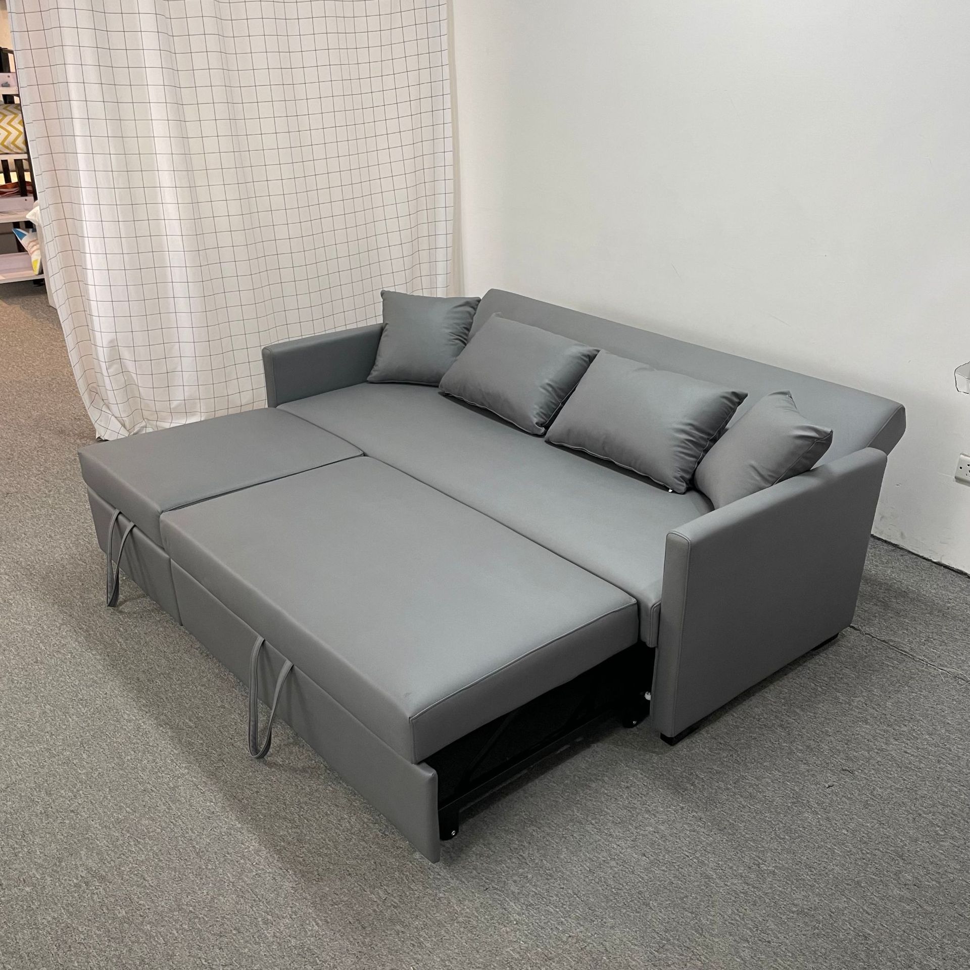 Sofá cama de seda multifuncional de tecnología de casa pequeña anti-gato agarración apartamento de sala de estar plegable peinado