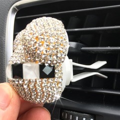 Water Diamond Mickey Head Car Air Freshener Clip Women Car Decor Diamond Mickey Head Grained Aroma Car Air Freshener Perfume Paste