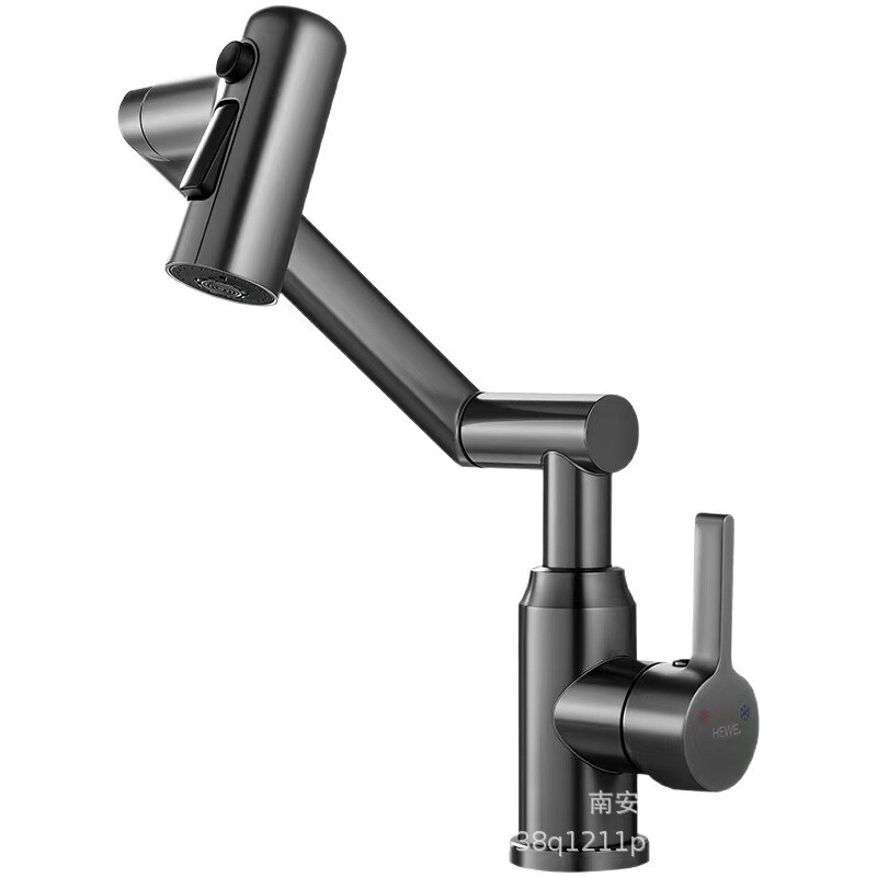 ステンレス鋼ガン グレー デジタル ディスプレイ ラッキー キャット 3 スピード多機能洗面器ユニバーサル垂直温冷洗面器蛇口|undefined