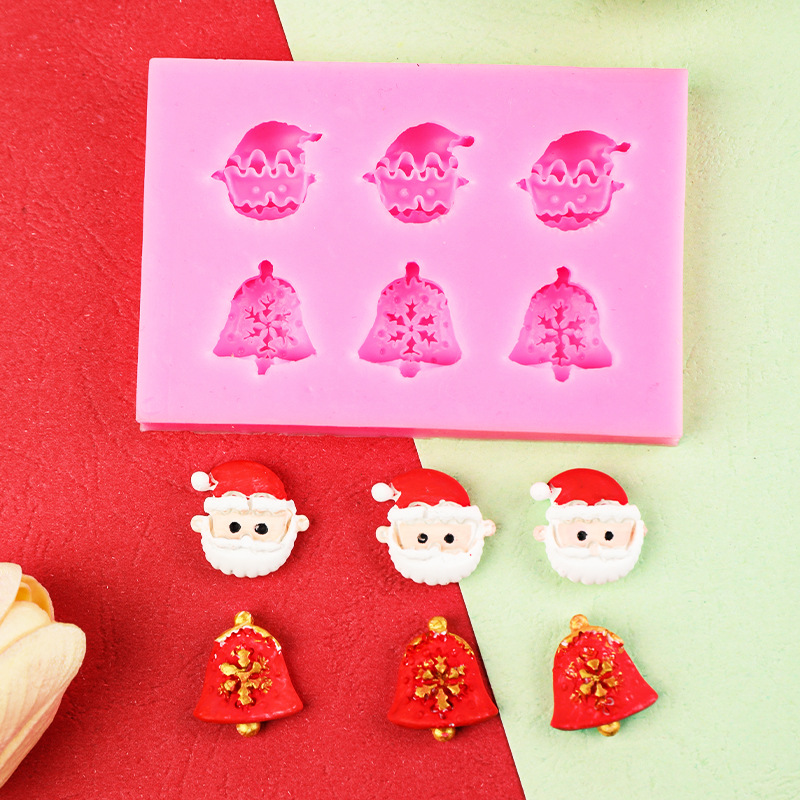 Navidad serie muñeco de nieve árbol de Navidad de dibujos animados accesorios molde de silicona de resina epoxi fondant decoración de chocolate para hornear