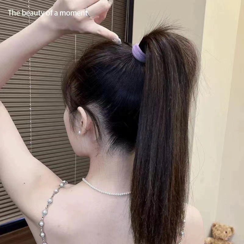 Máscara de piel anillo de cabello para mujeres 2024 nueva banda de goma de alta elasticidad cuerda de cabello duradera cuerda de cabello sin costura tocado