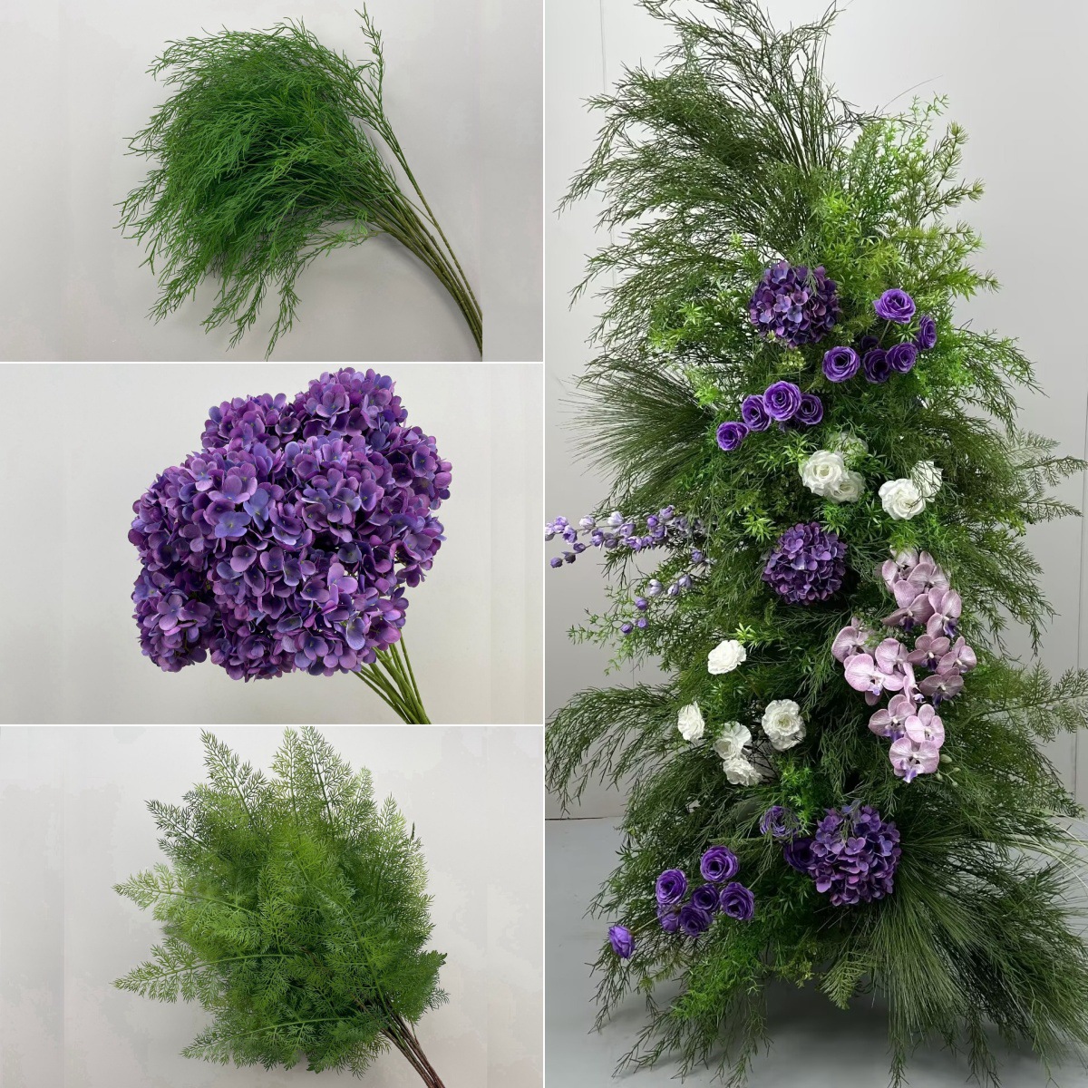 莫奈花园仿真花装饰造景地排花森系绿植婚礼美陈活动仪式花柱森系