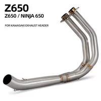 Модификация выхлопной системы мотоцикла Z650 NINJA, передняя часть выхлопной системы из нержавеющей стали, 51 мм, универсальная.