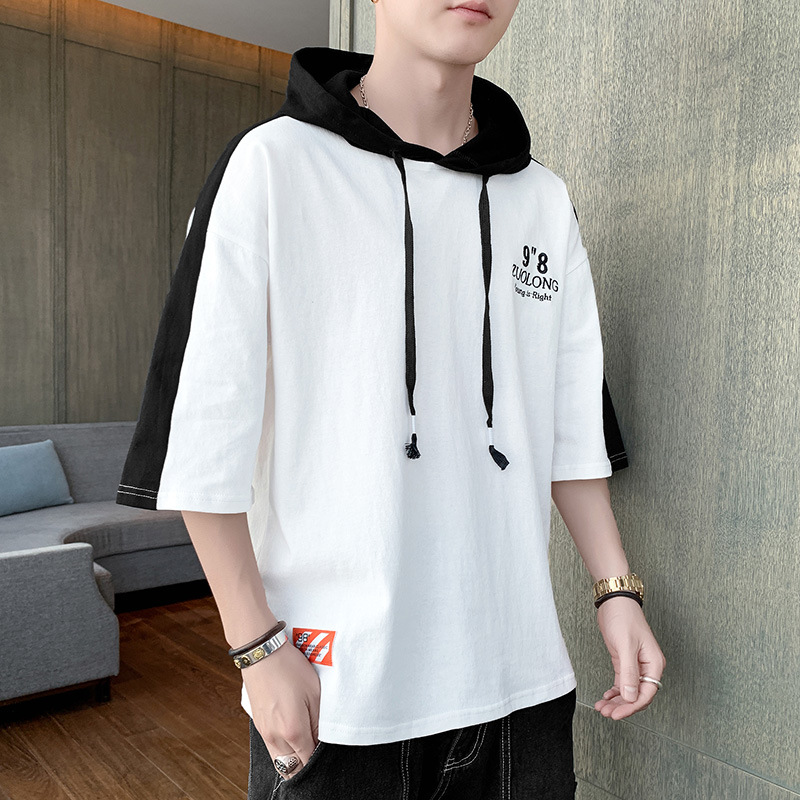 T-shirt à manches mi-longues, pull boule bleue, beau sport et loisirs pour jeunes, haut tendance, été 2021_voghion.com