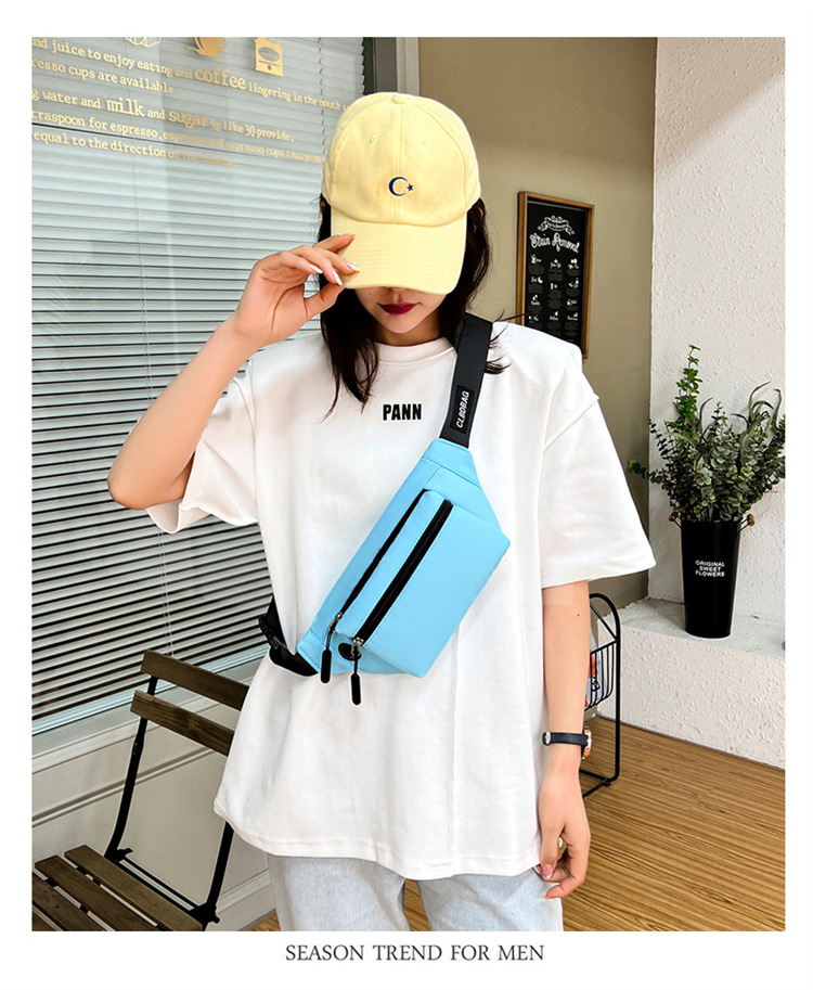 Unisex Streetwear Solid Color Nylon Waist Bags display picture 1