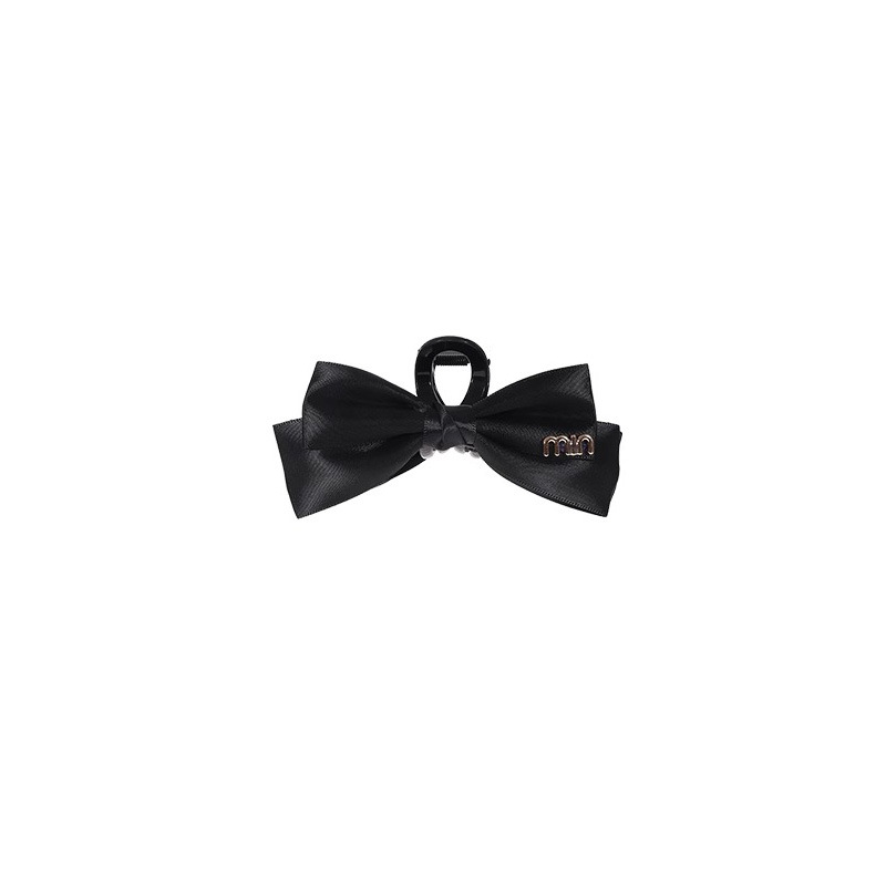 Temperamento negro lazo horquilla pinza mujer 2025 nuevo estilo de alta calidad parte posterior de la cabeza pinza de tiburón más cantidad de cabello tocado