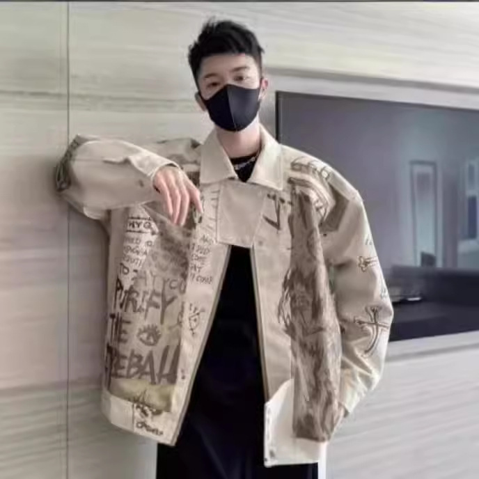 2024 American New Spring and Autumn Baseball Suit Couples Biker Suit Retro High Design Sense Coat High Street Explosions