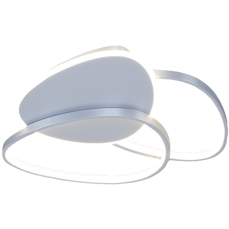 Luz principal de la sala de estar minimalista gris viento sistema LED luz de techo de arte moderno ambiente redondo dormitorio estudio luz de balcón