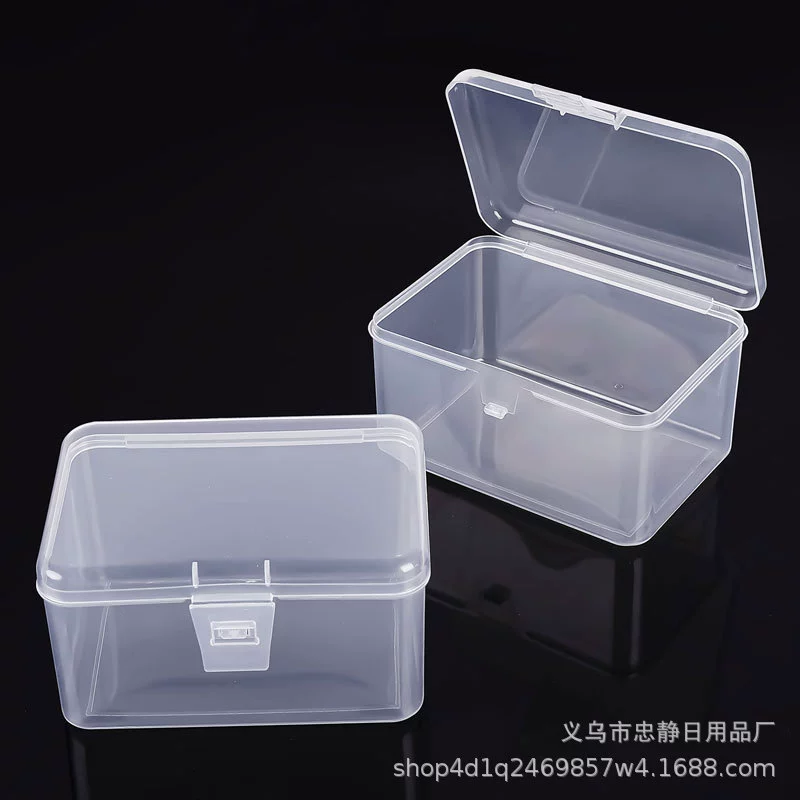 Transparent rectangular plastic cotton swabs, sponge, box, storage system