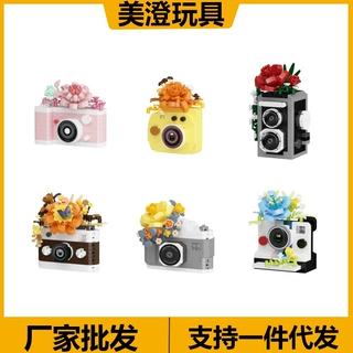 C潮乐创微颗粒玩具拼插装塑料积木7438-7443镜中花相机系列代发批