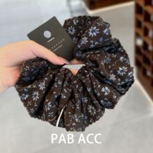 韩国网红复古弹力高级感清新碎花肥肠圈扎低马尾丸子头花耐用头饰
