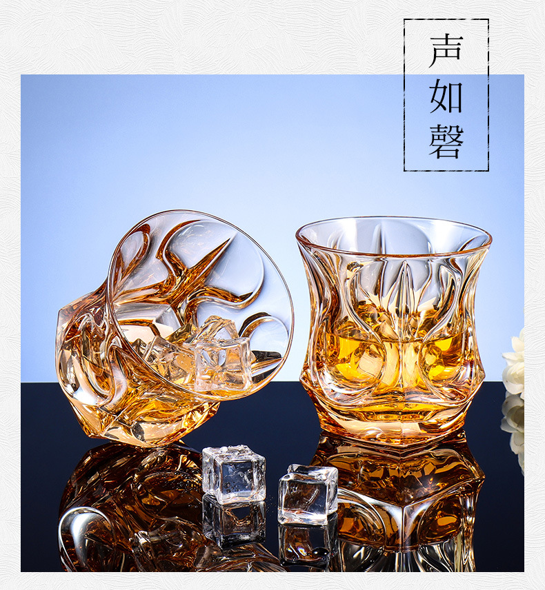 whisky crystal glass beercups thickening color威士忌水晶杯加厚洋酒杯炫彩 详情6