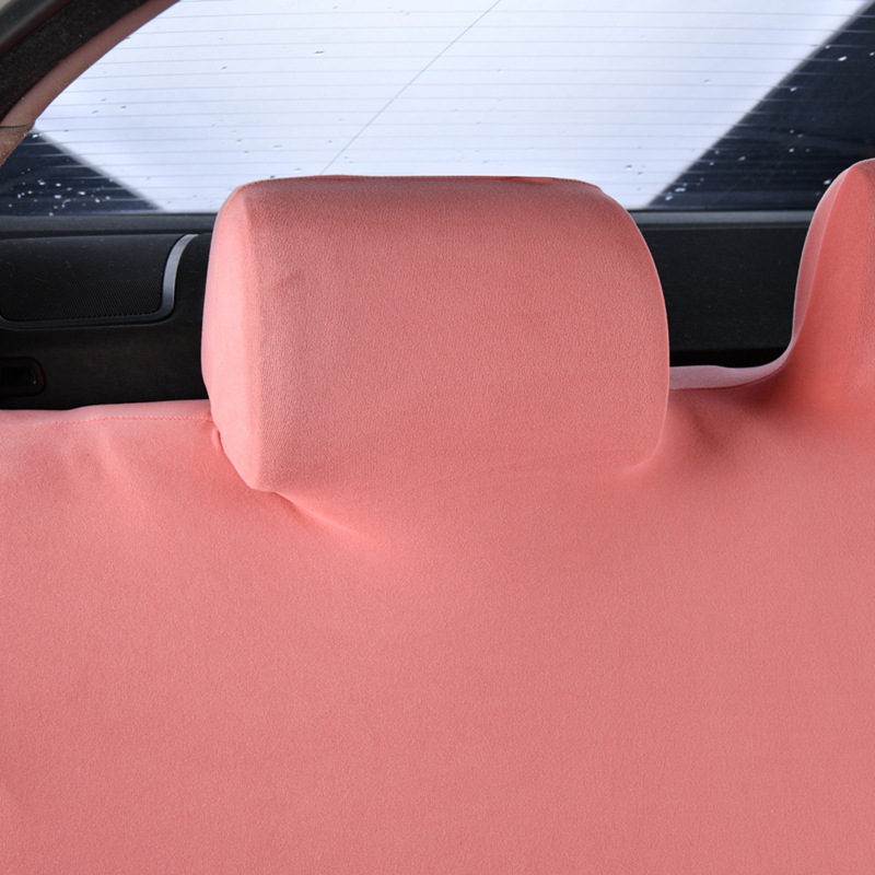 Thickened elastic car rear seat cover made of German velvet fabric, integrated backrest and seat cushion cover, suitable for all seasons