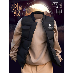 Autumn and winter down vest overalls logo advertising photographer shop cotton waistcoat vest overalls men
