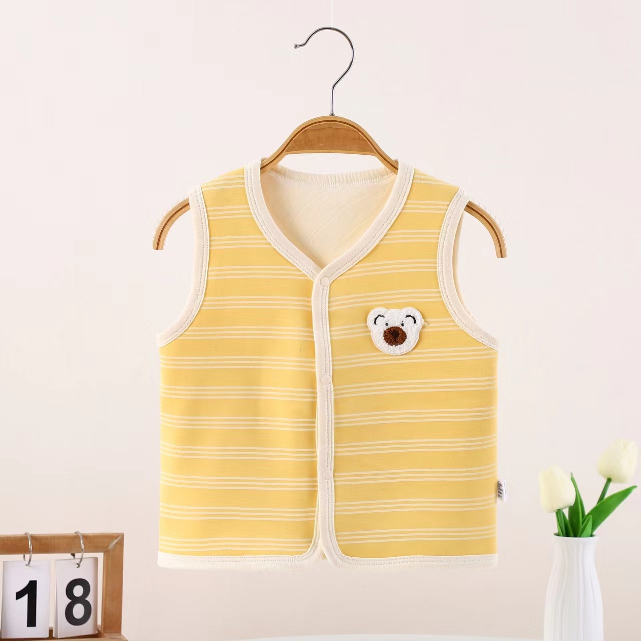 chaleco de bebé recién nacido primavera y otoño chaleco de peluche recién nacido calentamiento clip de pony para hombres y niñas hombro de baoh