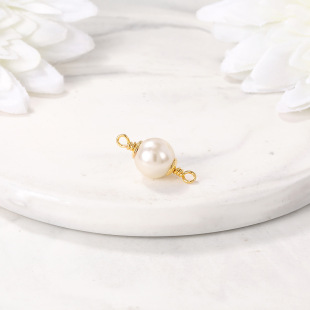 Factory wholesale semi-finished jewelry accessories material metal Pearl loose beads connector diy necklace bracelet earrings