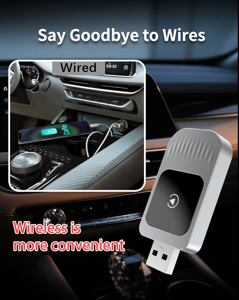 Cross-Border Wireless Carplay Box Upgrade Android Smart Car-Machine Interconnection Module Car Carplay Printed Logo