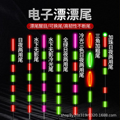DIY電子漂着感応変色尾部品普通夜光漂着尾太め尾夜釣水無影冷光漂着