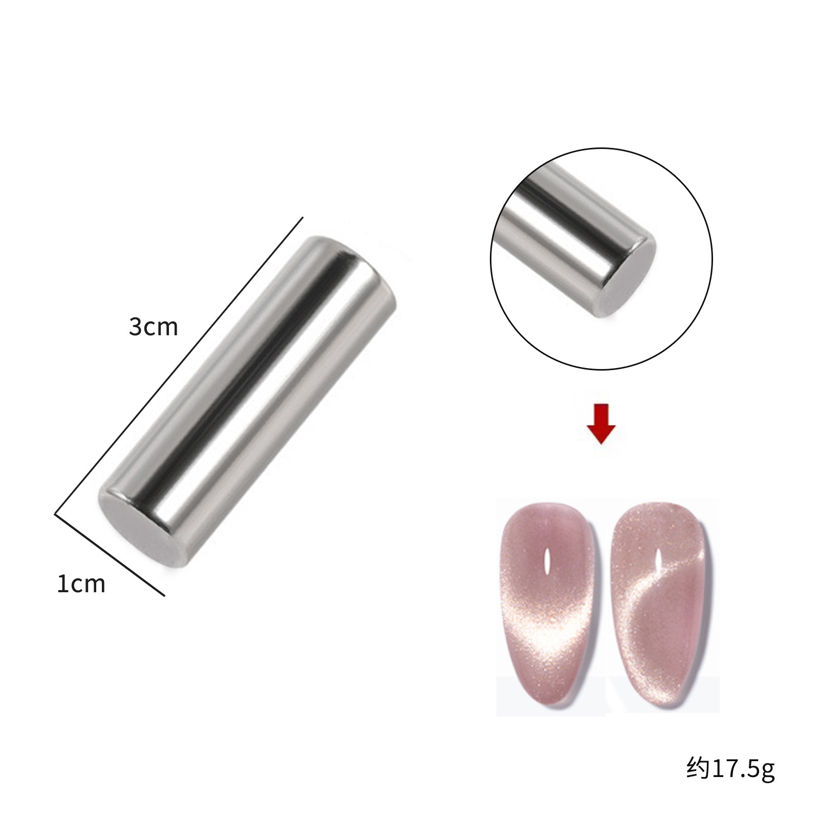 Herramientas para decoración de uñas, imán magnético súper fuerte para ojo de gato con varios estilos, imán para gel de ojo de gato, varita magnética multifuncional pequeña