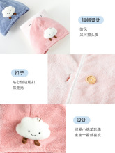 OF9D儿童浴巾可穿斗篷游泳浴袍带帽夏季男大童专用女孩吸水速干不