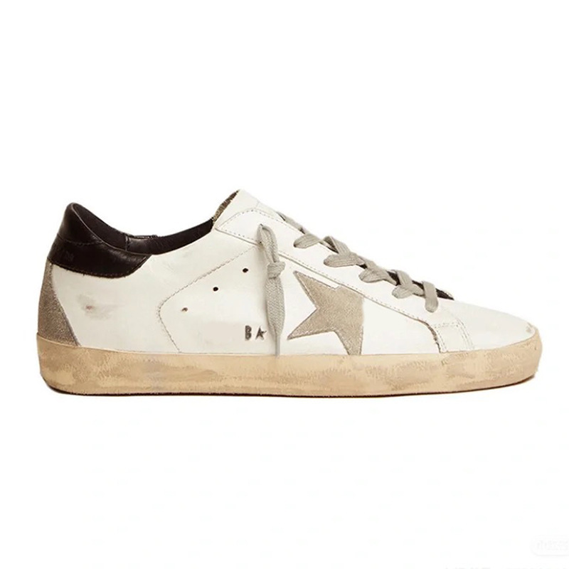 Coreano 2026 cuero hecho viejos zapatos sucios pareja zapatos de estrellas sucios zapatos casuales de moda de skate zapatos blancos pequeños