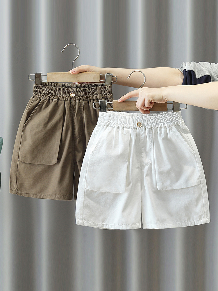 Pantalones Cortos Cargo Holgados para Niño de Mezcla de Algodón para Verano