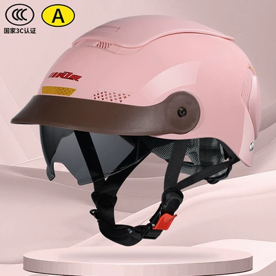 brim half helmet men and – Motosiklet kaskı (dəbilqə) - zero-sense-skylight-light-pink