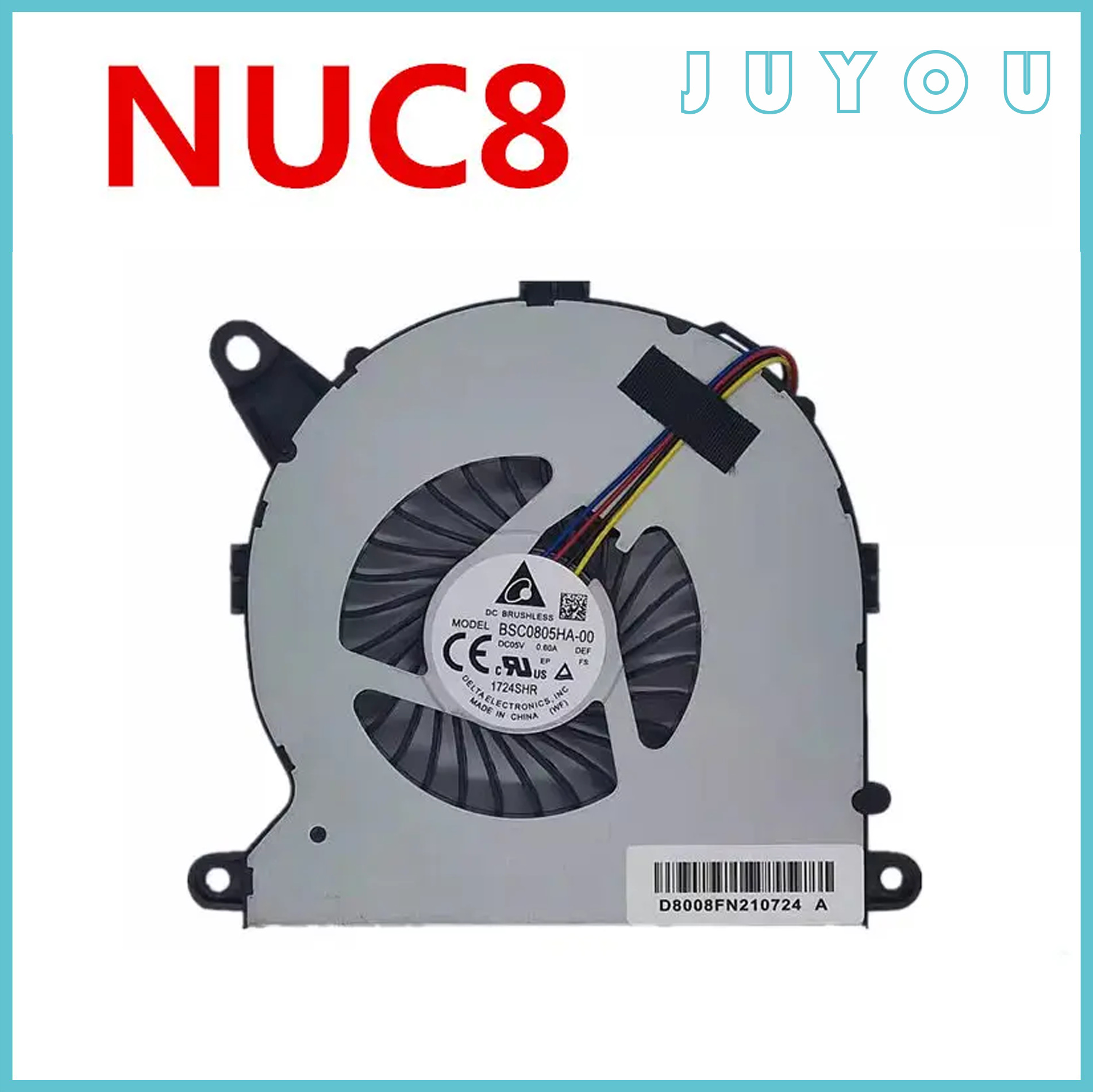 适用冥王寒霜峡谷 NUC8 CPU笔记本风扇BSC0805HA-00 DC05V 0.60A