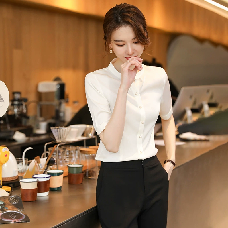 2021 летняя одежда, новая корейская модная женская рабочая одежда, костюм, рубашка