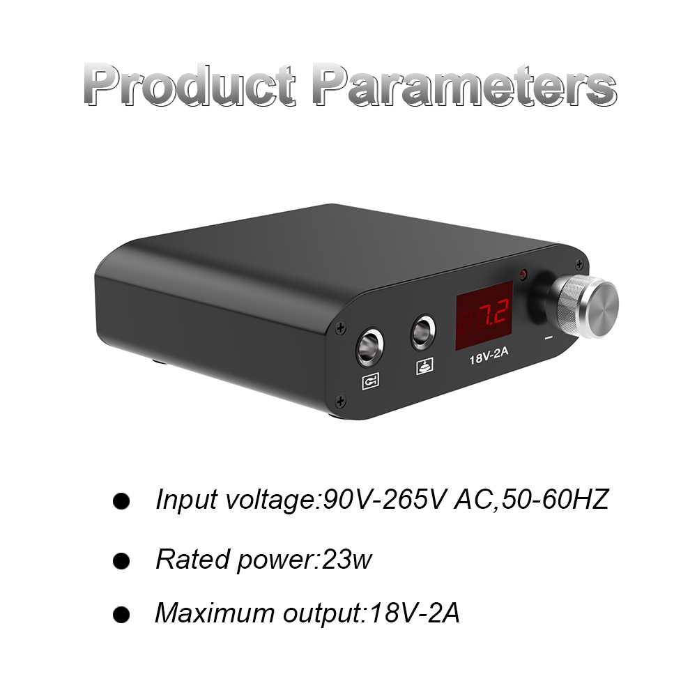 Venta caliente tatuaje bordado fuente de alimentación con pantalla herramienta de tatuaje mini conveniente voltaje estable equipo fábrica al por mayor