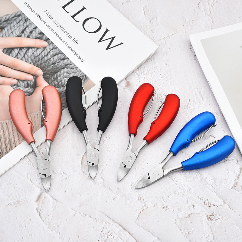 Factory Direct Sales Nail Groove Nail Clipper Set Ingrown Toenail Pliers Large Pedicure Tool Hard Toenail Eagle Beak Pliers Anti-Slip Design