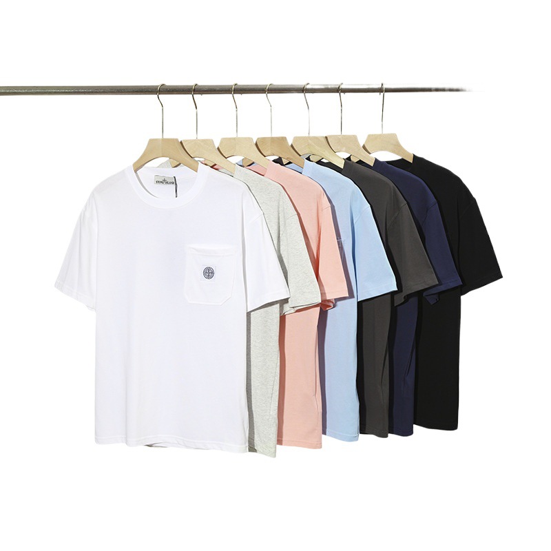 short sleeve T-shirt with a round collar