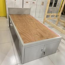 简约单层铁架床部队床工地床办公室学生宿舍公寓床板铁艺单人床