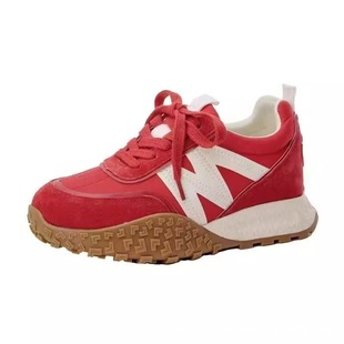 Inner Heightened Training Shoes Women's Thick Sole 2025 Spring Autumn Winter Sports Casual Forrest Gump Shoes Torre Shoes Thick Sole