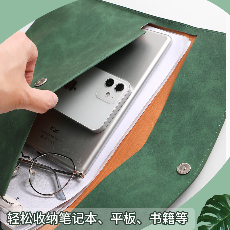 革のファイルバッグa 4ファイルファイルファイルファイルバッグを厚くして、防水ビジネス収納袋を押して、ロゴ卸売りを印刷することができます。|undefined