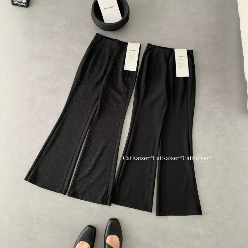 Catkaiser Leg-Slimming Butt-Lifting Flared Pants Goddess Pants High-Waisted Slim-Fit Suit Casual Pants with Drape Effect and Slimming Effect Long Pants Catkaiser Leg-Slimming Butt-Lifting Flared Pants Goddess Pants High-Waisted Slim-Fit Suit Casual Pants with Drape Effect and Slimming Effect Long Pants